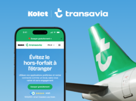 Transavia France et Kolet s’associent et offrent 2 jours d’internet mobile à l’étranger à leurs passagers