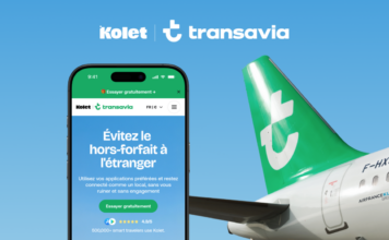 Transavia France et Kolet s’associent et offrent 2 jours d’internet mobile à l’étranger à leurs passagers